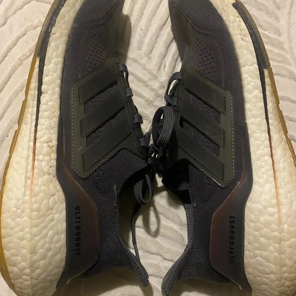 Adidas Ultraboost Men's Gray and Cream Athletic Shoes